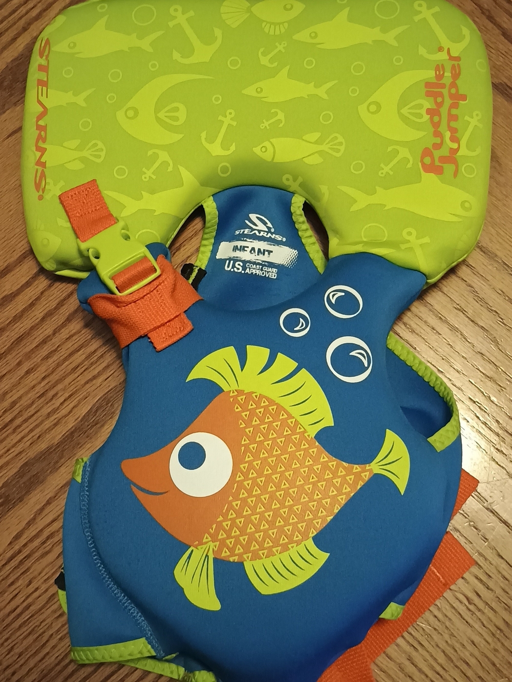 Infant Puddle Jumper Blue & Green Fish Swim Vest